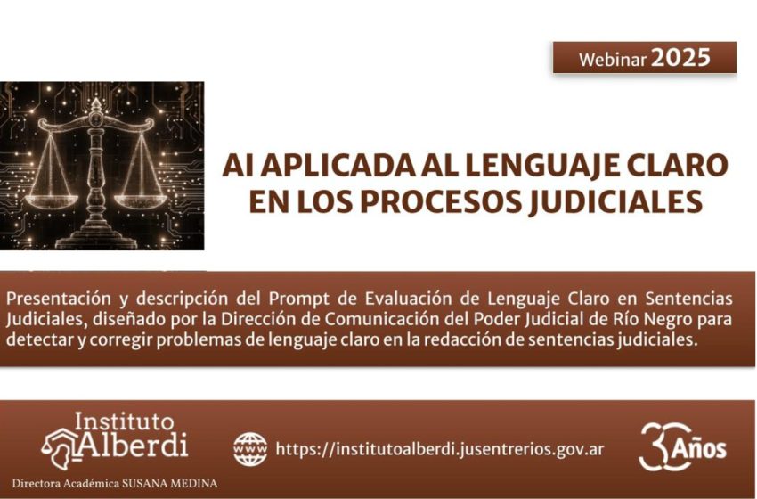  AI aplicada al lenguaje claro en los procesos judiciales”