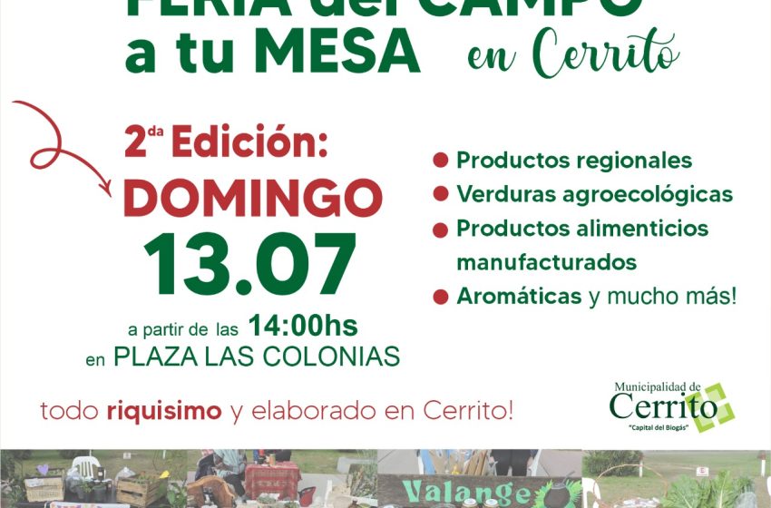  Cerrito: Segunda edición de la Feria “Del Campo a tu Mesa”