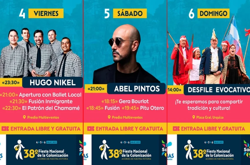  San José presentó la Fiesta Nacional de la Colonización y confirmaron que estará Abel Pintos