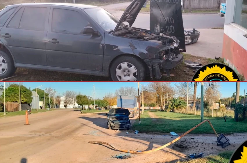  Dpto. Uruguay: Conductor alcoholizado subió a la vereda y chocó contra el local de una carnicería