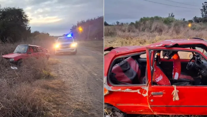  Hospitalizaron a tres jóvenes en Paraná tras violento vuelco al amanecer