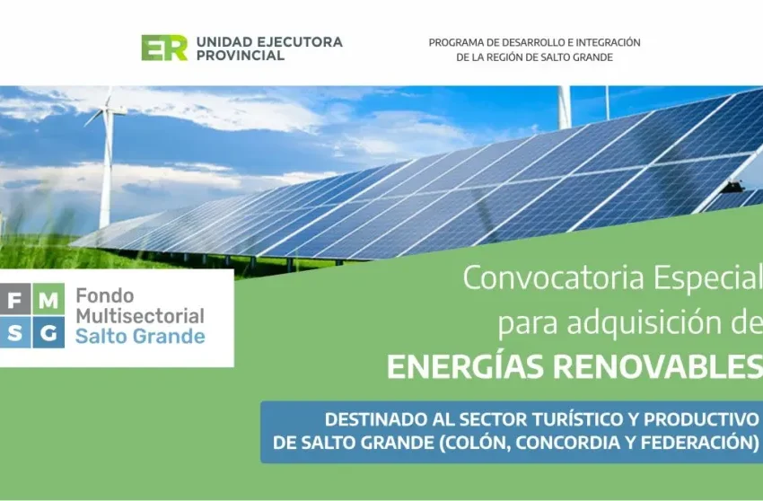  Se lanzó una convocatoria abierta para empresas que apuesten por las energías renovables