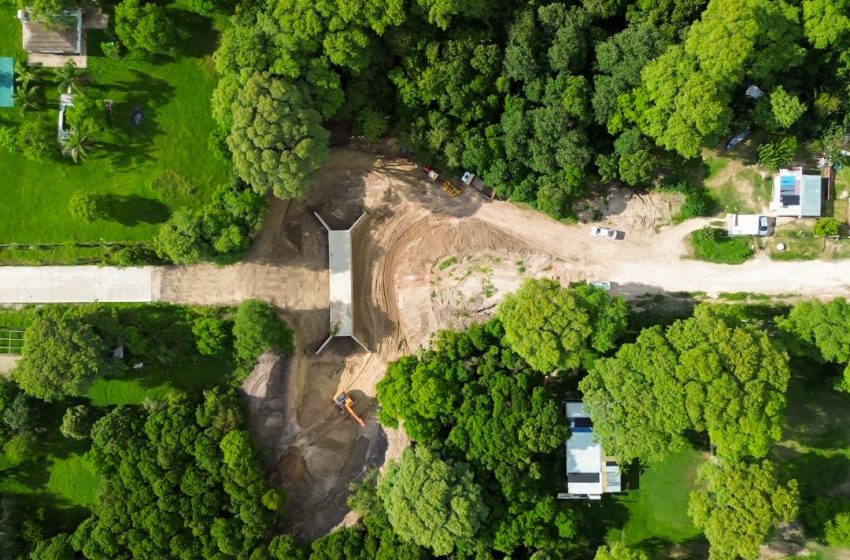  El desvío al tránsito pesado en el ingreso a Pueblo Burgo tiene un 90 por ciento de avance