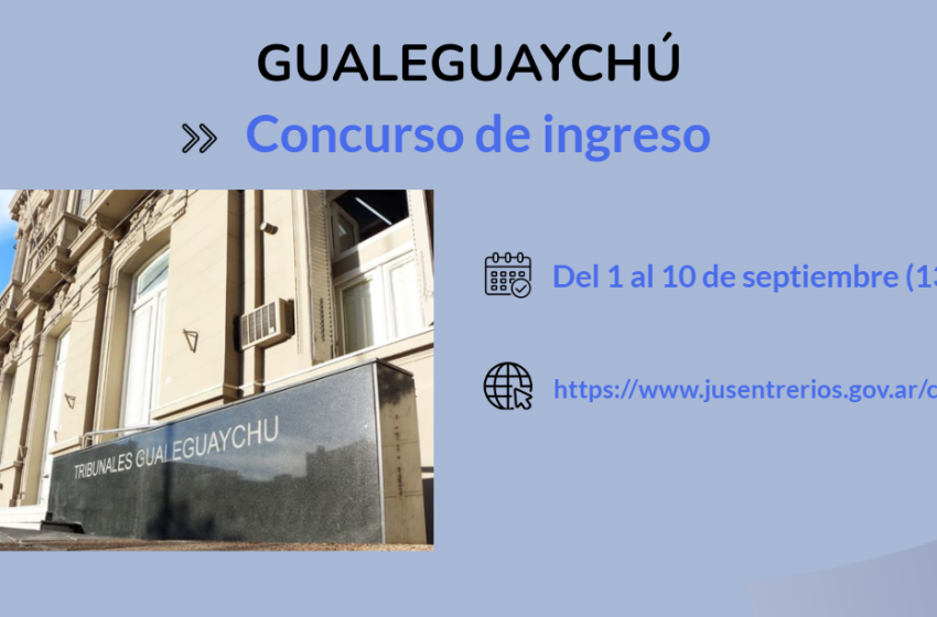  Cubrir las vacantes que se produzcan durante la vigencia de la convocatoria en la jurisdicción Gualeguaychú
