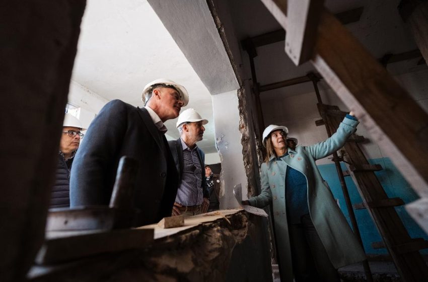  Frigerio recorrió la obra de ampliación de la Escuela Técnica N°4 de Paraná