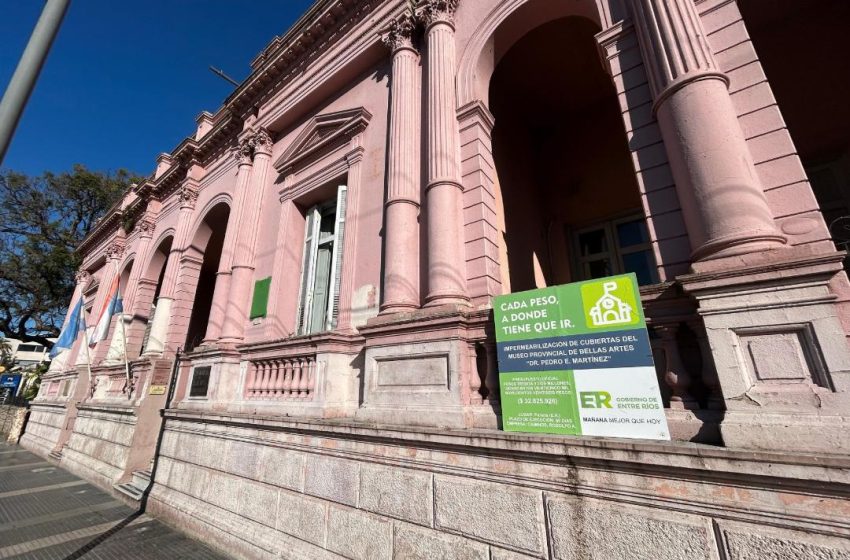  Se ejecutan obras en el Museo de Bellas Artes para preservar el patrimonio cultural entrerriano