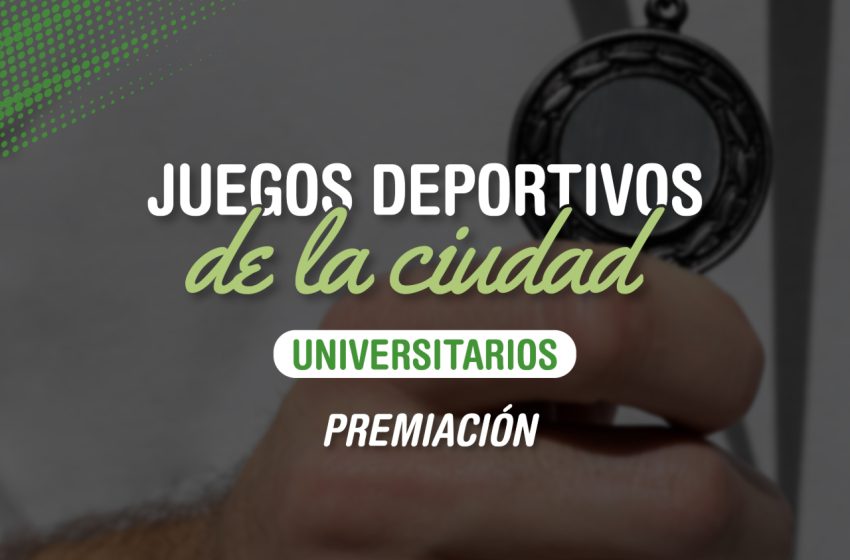  Acto de premiación a los ganadores de la etapa Universitaria de los Juegos Deportivos