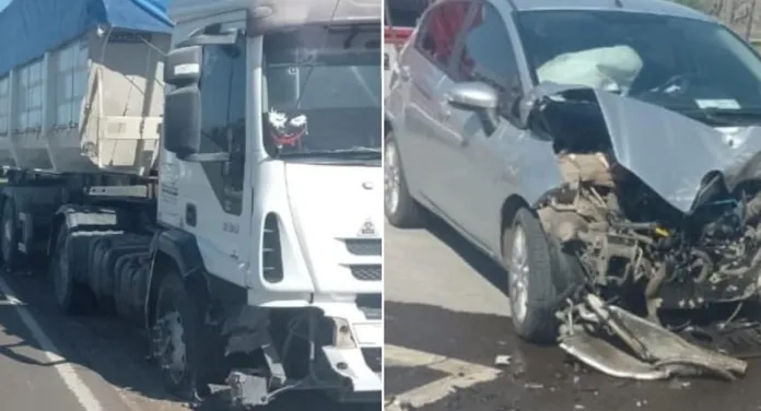  Villa Libertador San Martín: Un auto chocó con un camión en la Ruta 131