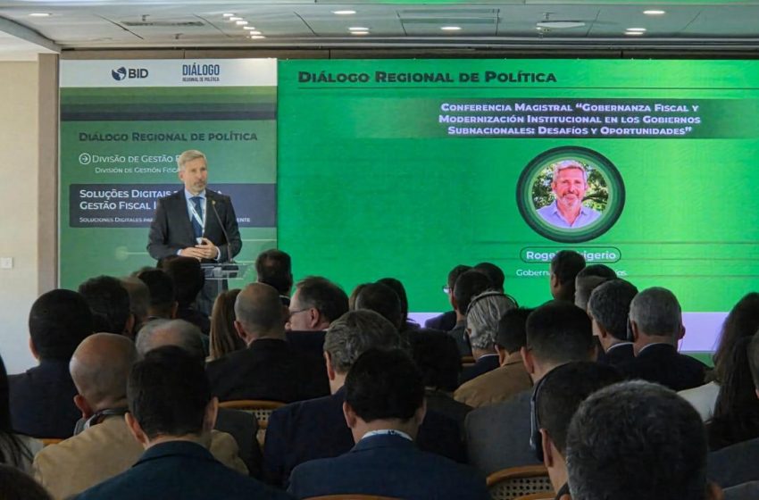  Invitado por el BID, Frigerio expuso en Brasil sobre gobernanza fiscal y modernización institucional